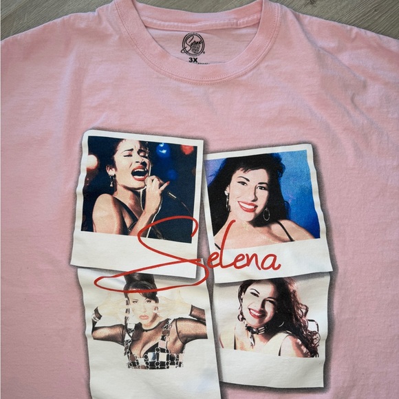 Selena Quintanilla Pink Band Tee Womens 3XL Official Merch Graphic T-Shirt - Picture 3 of 5